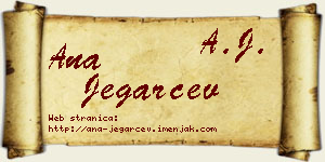 Ana Jegarčev vizit kartica